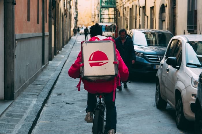 Rider delivering an order
